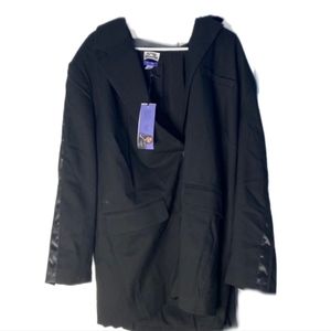 Future collective, womens black suit coat jacket Coat, NWT